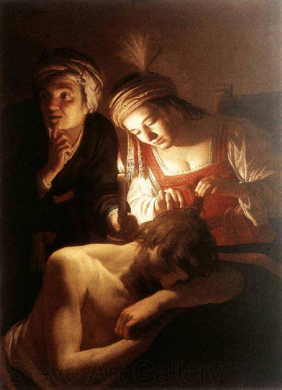 Gerard van Honthorst Samson and Delilah Norge oil painting art